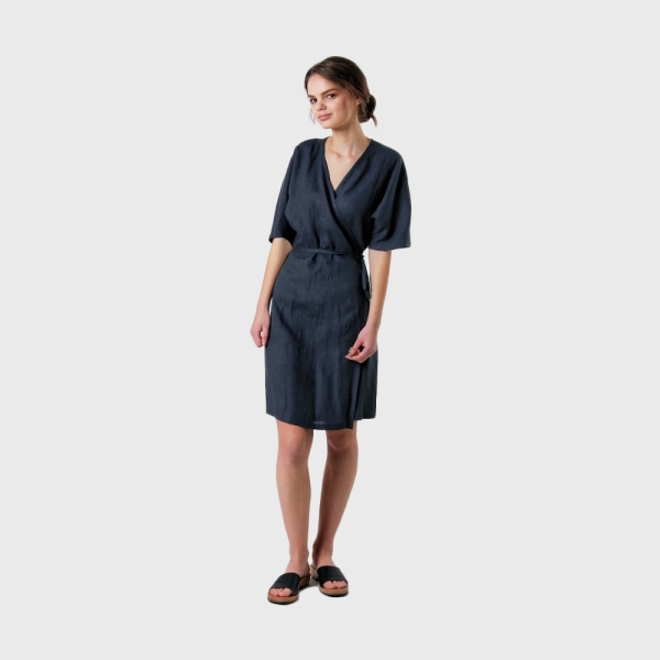 Linen Wrap Dress