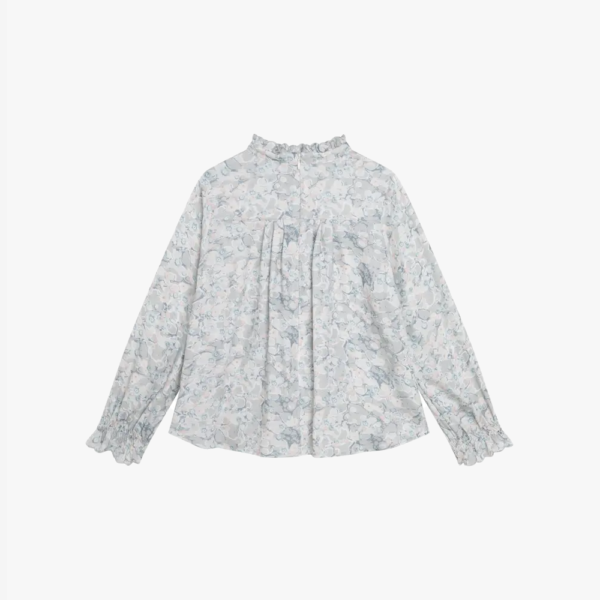 Kids Marble Print Twill Blouse